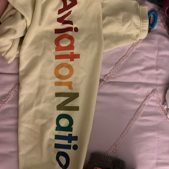 NEON aviator nation sweats very comfy - Picture 2 of 4